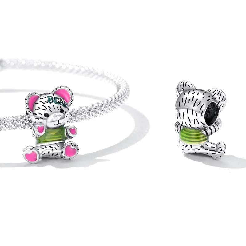 (imagem para) Pandora Style Neon Bear Doll Charm - SCC2231 - Visualizar 4