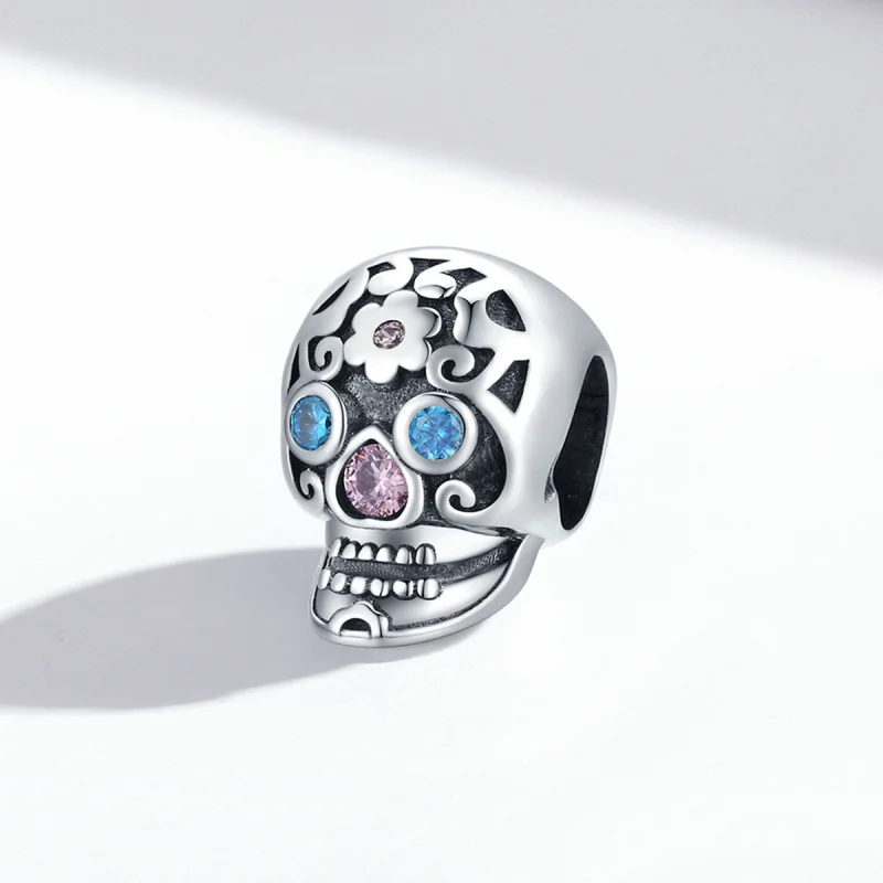 (imagem para) Pandora Style Openwork Skull Charm - BSC524 - Visualizar 2