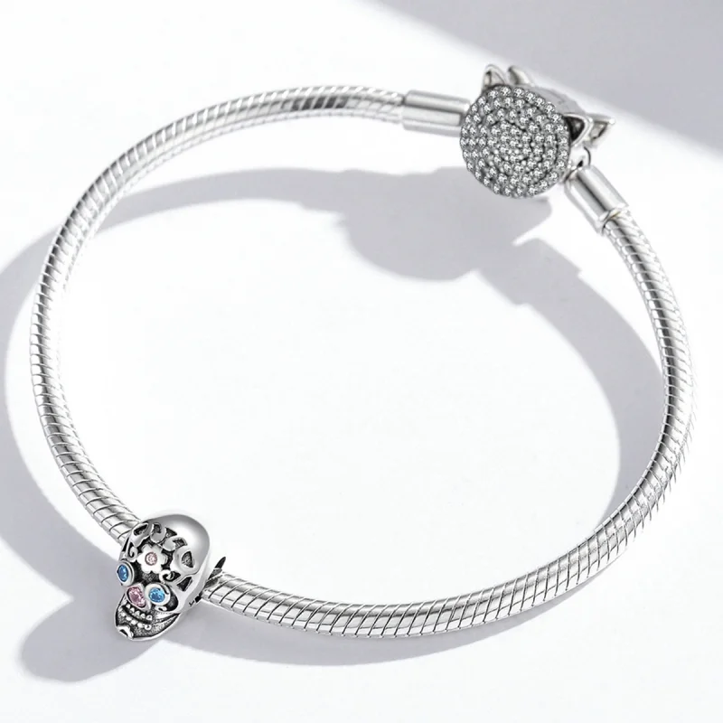 (imagem para) Pandora Style Openwork Skull Charm - BSC524 - Visualizar 4