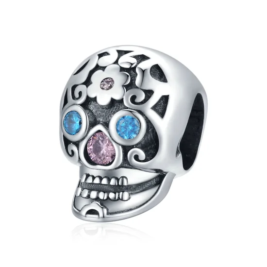 (imagem para) Pandora Style Openwork Skull Charm - BSC524