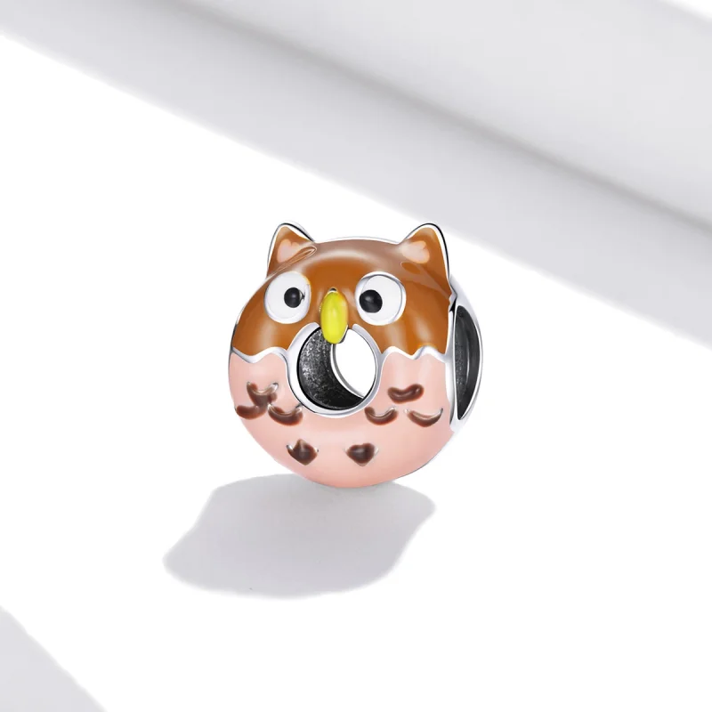 (imagem para) Pandora Style Owl Donuts Charm - SCC1882 - Visualizar 2