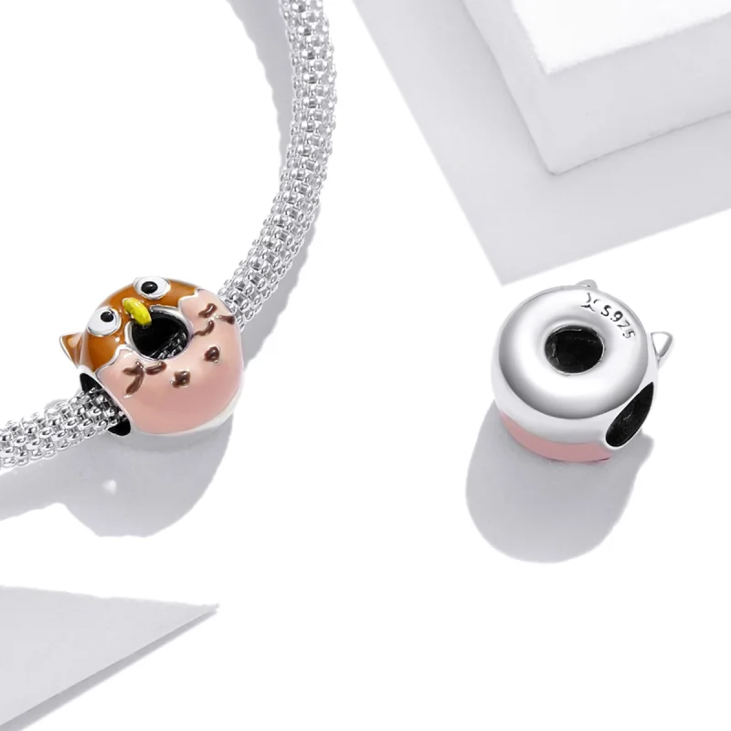 (imagem para) Pandora Style Owl Donuts Charm - SCC1882 - Visualizar 4