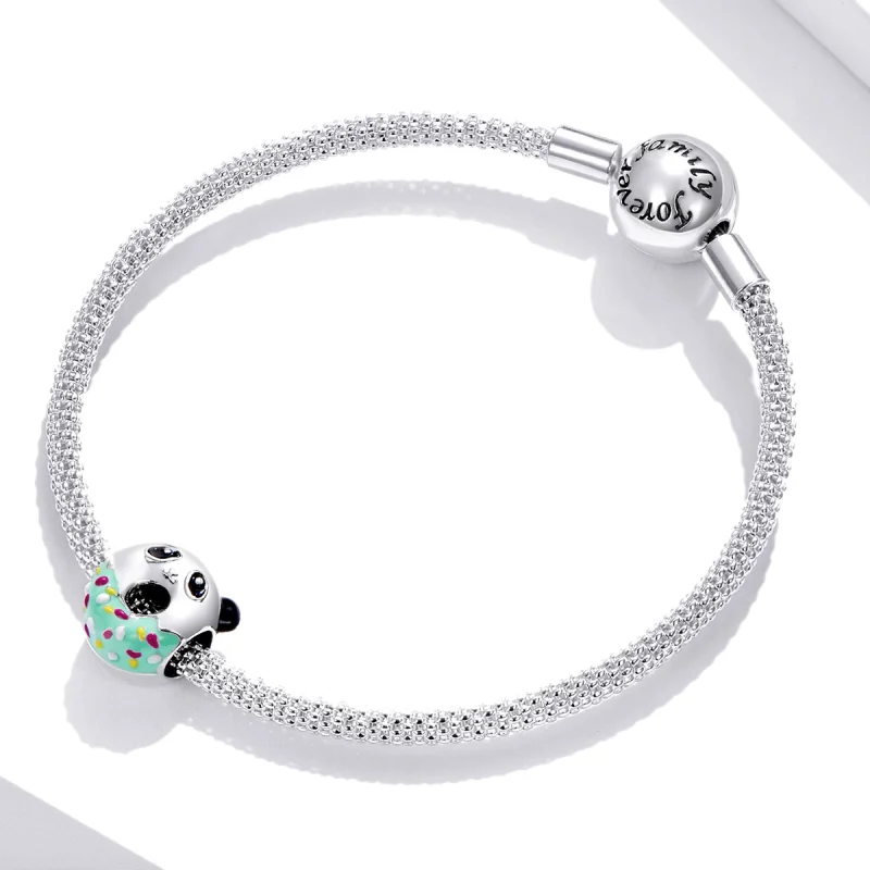 (imagem para) Pandora Style Panda Donuts Charm - SCC1875 - Visualizar 3
