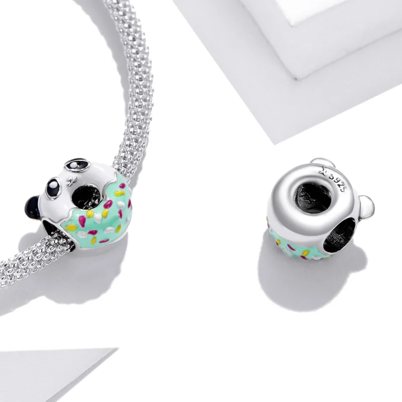 (imagem para) Pandora Style Panda Donuts Charm - SCC1875 - Visualizar 4