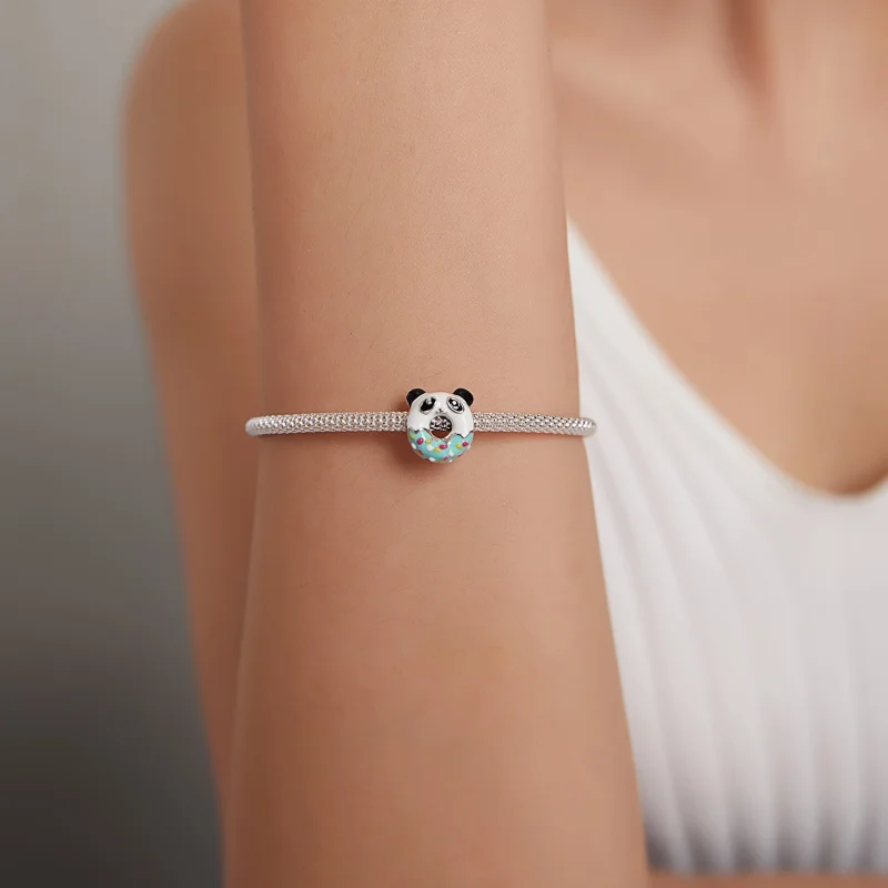 (imagem para) Pandora Style Panda Donuts Charm - SCC1875 - Visualizar 5