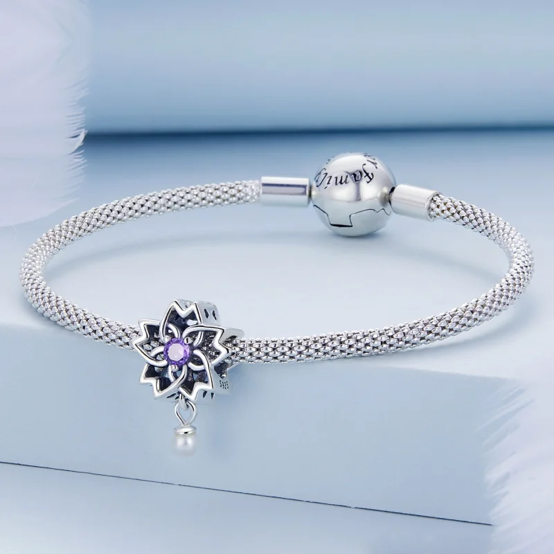 (imagem para) Pandora Style Pearl Streamer Charm - BSC637 - Visualizar 3