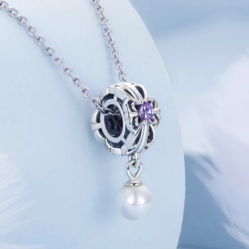 (imagem para) Pandora Style Pearl Streamer Charm - BSC638 - Visualizar 2