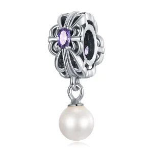 (imagem para) Pandora Style Pearl Streamer Charm - BSC638