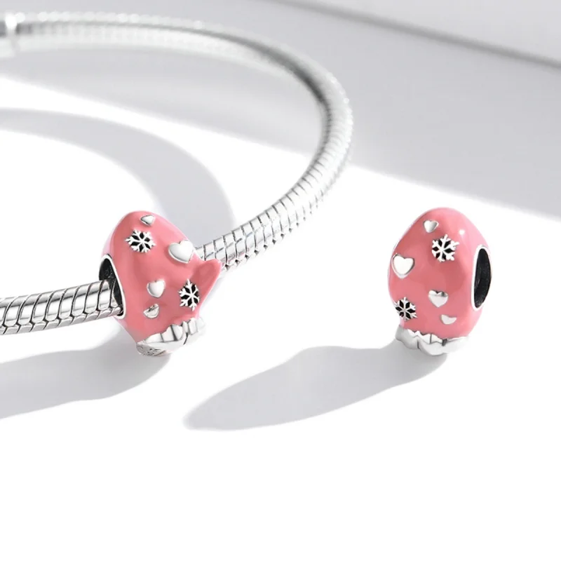 (imagem para) Pandora Style Pink Gloves Charm - SCC2001 - Visualizar 4