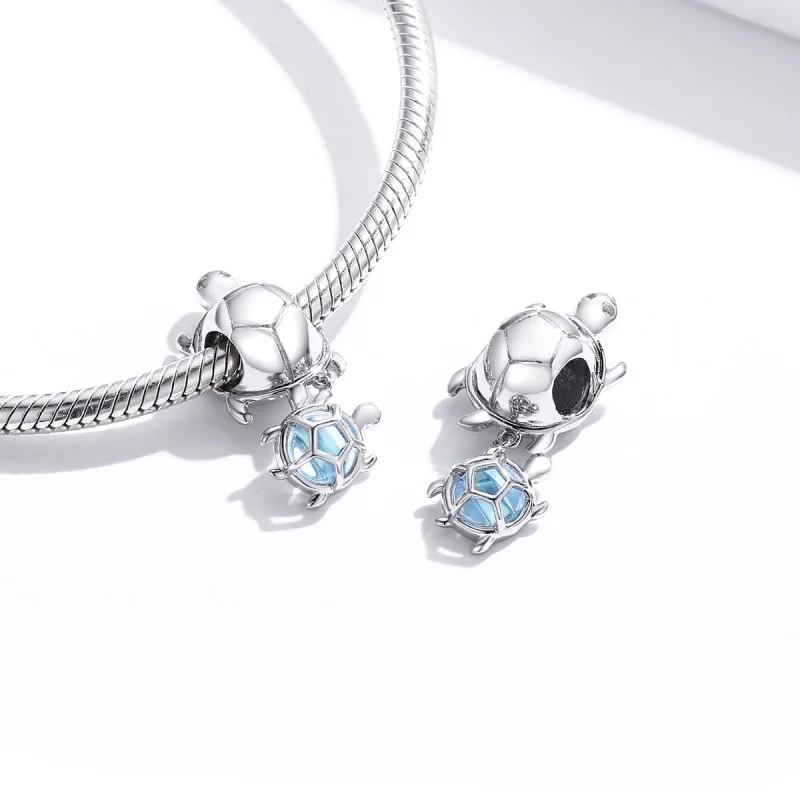 (imagem para) Pandora Style Playful Turtle Charm - BSC332 - Visualizar 4