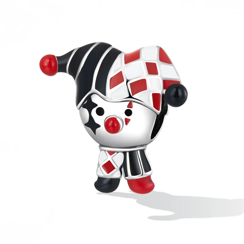 (imagem para) Pandora Style Poker Clown Charm - SCC2237 - Visualizar 2