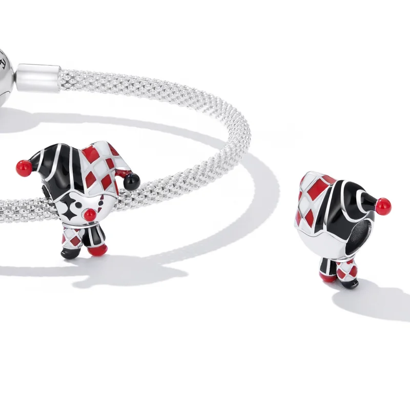 (imagem para) Pandora Style Poker Clown Charm - SCC2237 - Visualizar 4