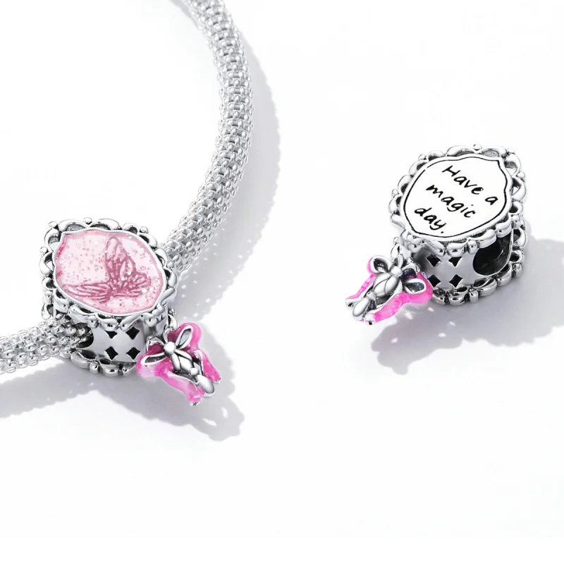 (imagem para) Pandora Style Princess Mirror Charm - SCC2205 - Visualizar 4