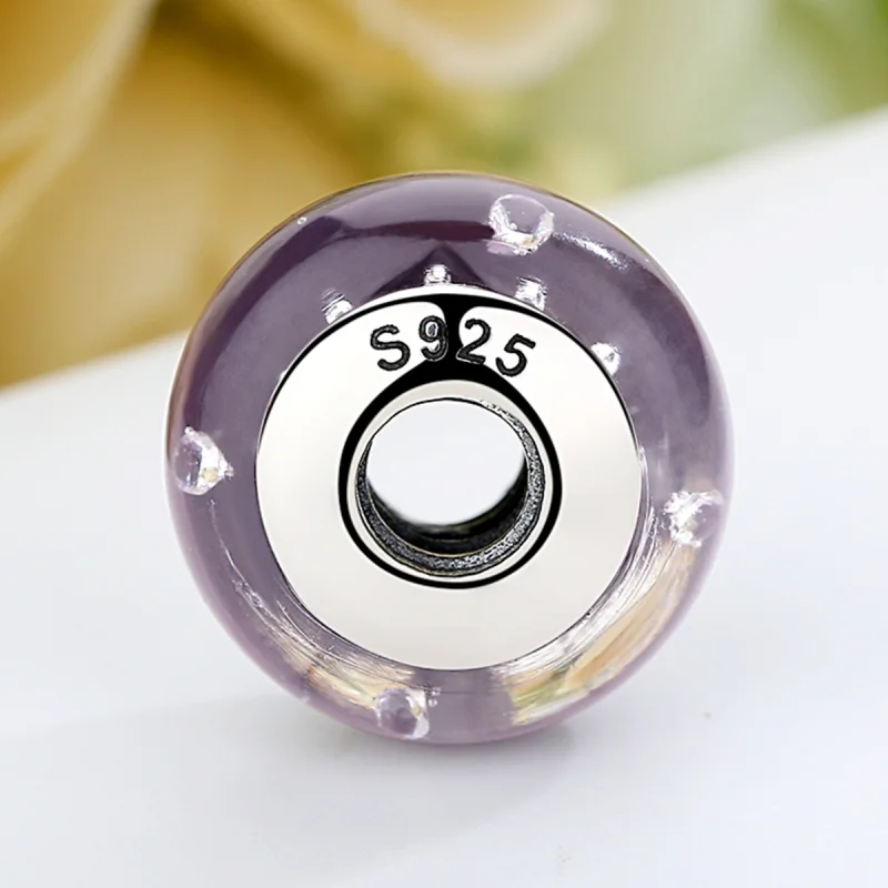 (imagem para) Pandora Style Purple Murano Glass Charm - SCZ001 - Visualizar 5