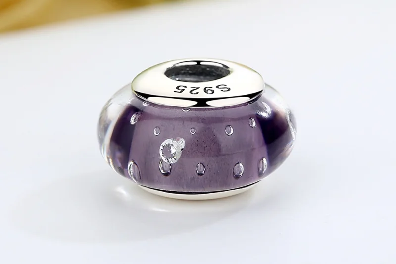 (imagem para) Pandora Style Purple Murano Glass Charm - SCZ001 - Visualizar 8