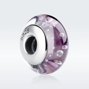 (imagem para) Pandora Style Purple Murano Glass Charm - SCZ001