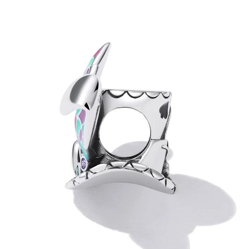 (imagem para) Pandora Style Rabbit Ears Magic Hat Charm - SCC2243 - Visualizar 3