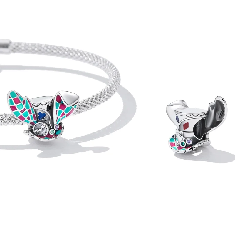 (imagem para) Pandora Style Rabbit Ears Magic Hat Charm - SCC2243 - Visualizar 4