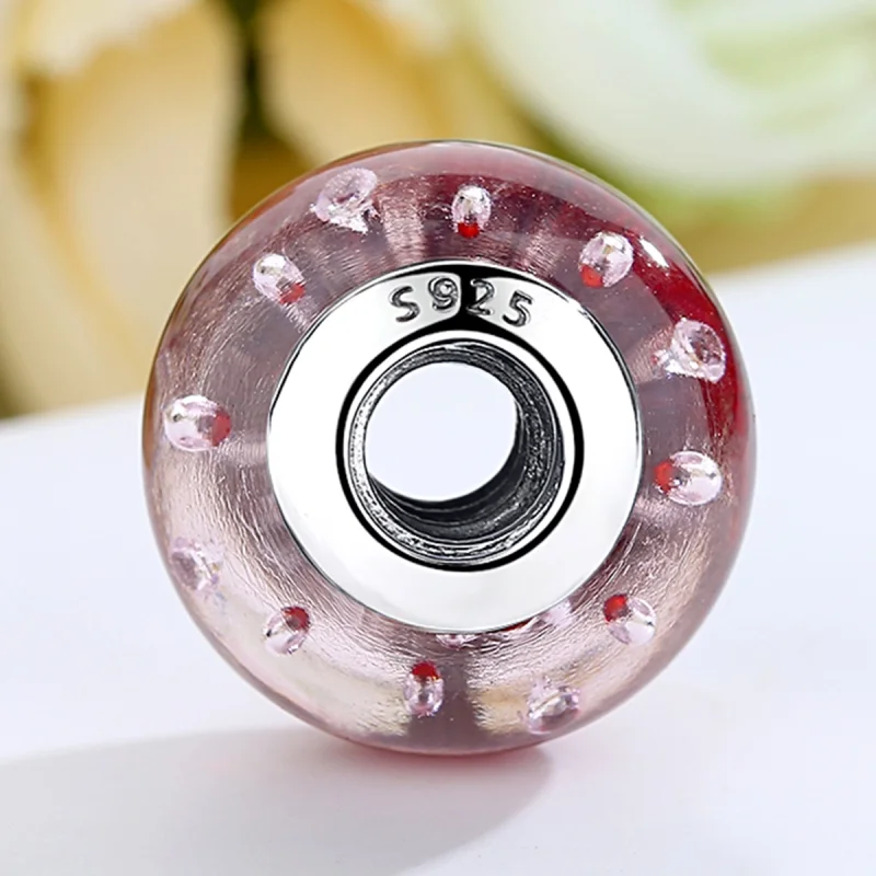 (imagem para) Pandora Style Red Murano Glass Charm - SCZ027 - Visualizar 3
