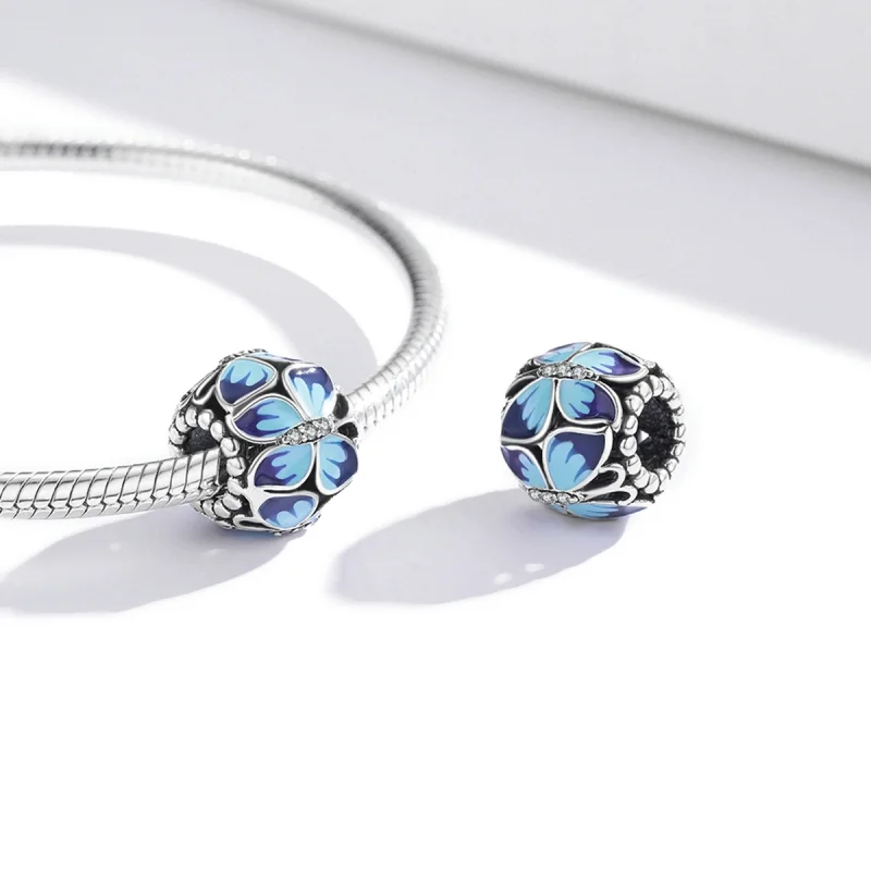 (imagem para) Pandora Style Retro Butterfly Charm - SCC1977 - Visualizar 4