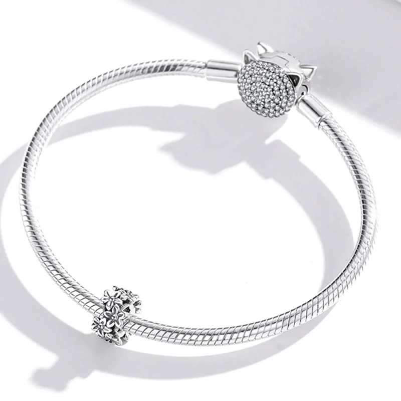 (imagem para) Pandora Style Retro Flowers Charm - SCC1938 - Visualizar 3