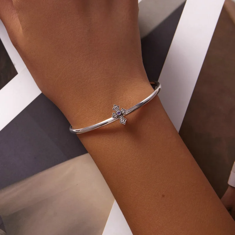 (imagem para) Pandora Style Retro Pattern Cross Charm - BSC583 - Visualizar 5