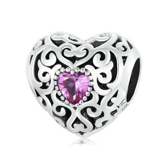 (imagem para) Pandora Style Retro Pattern Love Charm - SCC2136