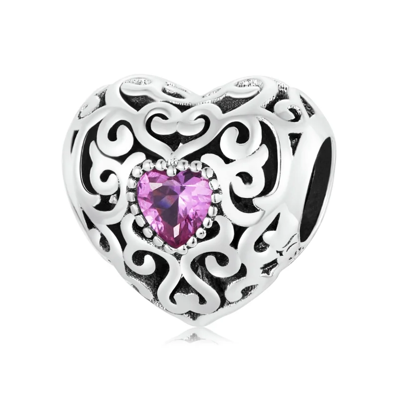(imagem para) Pandora Style Retro Pattern Love Charm - SCC2136