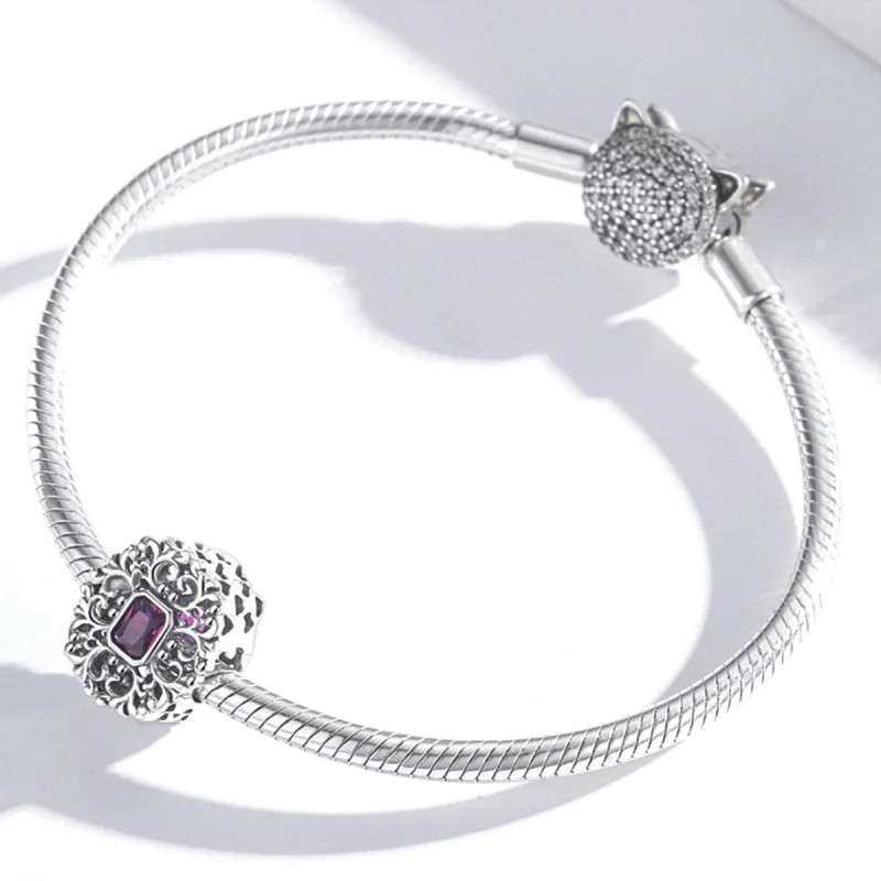 (imagem para) Pandora Style Retro Pattern - Zirconium Charm - SCC2152 - Visualizar 3