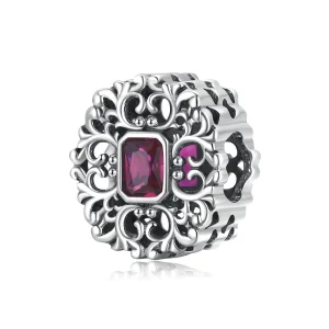 (imagem para) Pandora Style Retro Pattern - Zirconium Charm - SCC2152
