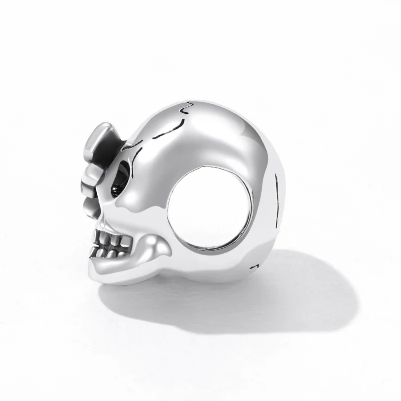 (imagem para) Pandora Style Retro Skull Charm - SCC2232 - Visualizar 3