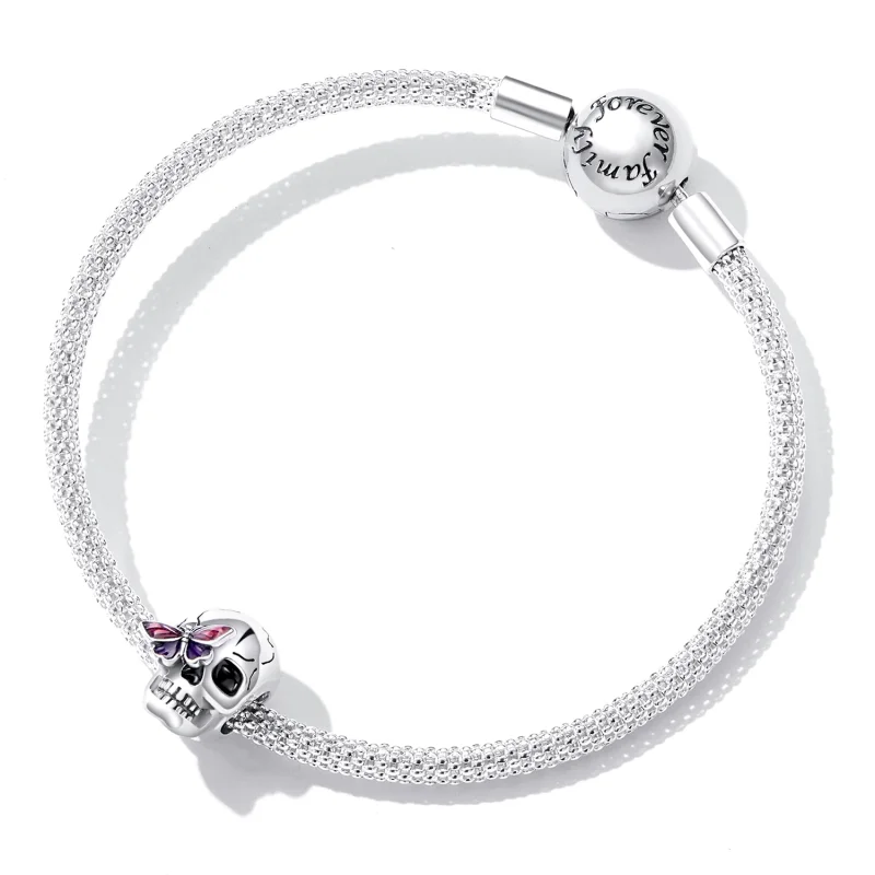 (imagem para) Pandora Style Retro Skull Charm - SCC2232 - Visualizar 5