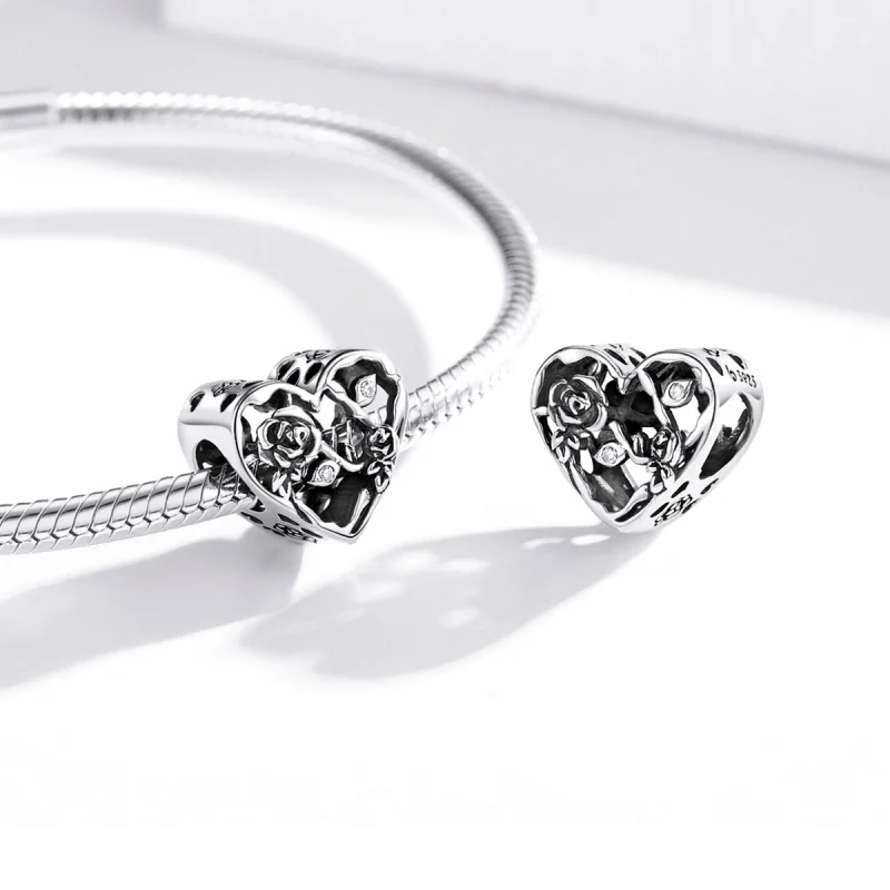 (imagem para) Pandora Style Rose Love Charm - BSC475 - Visualizar 4