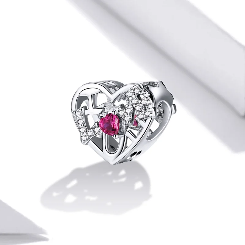(imagem para) Pandora Style Shine Love Charm - BSC479 - Visualizar 2