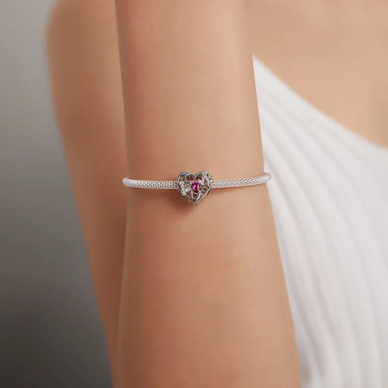 (imagem para) Pandora Style Shine Love Charm - BSC479 - Visualizar 5