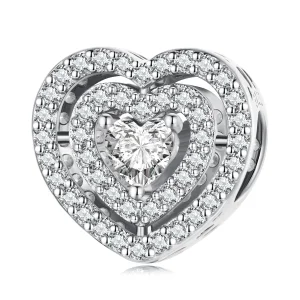 (imagem para) Pandora Style Shining Heart Charm - BSC662