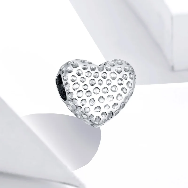 (imagem para) Pandora Style Shining Heart Charm - SCC1587 - Visualizar 2