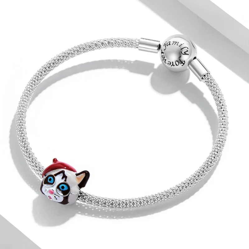 (imagem para) Pandora Style Siamese Cat Charm - SCC2090 - Visualizar 3