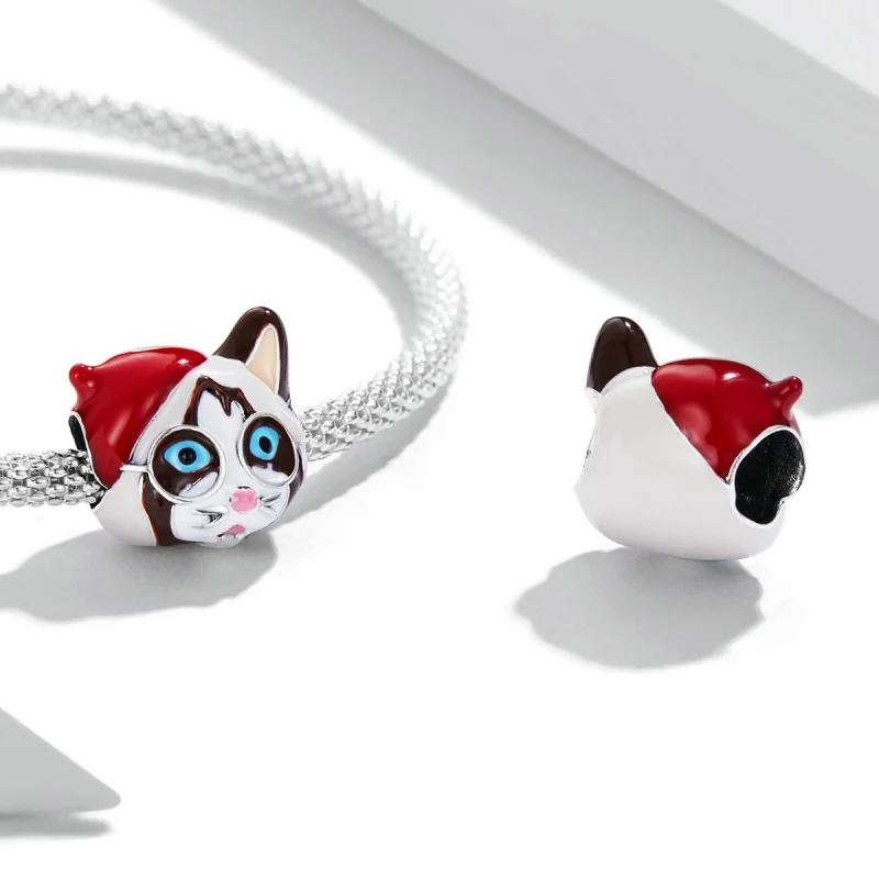 (imagem para) Pandora Style Siamese Cat Charm - SCC2090 - Visualizar 4