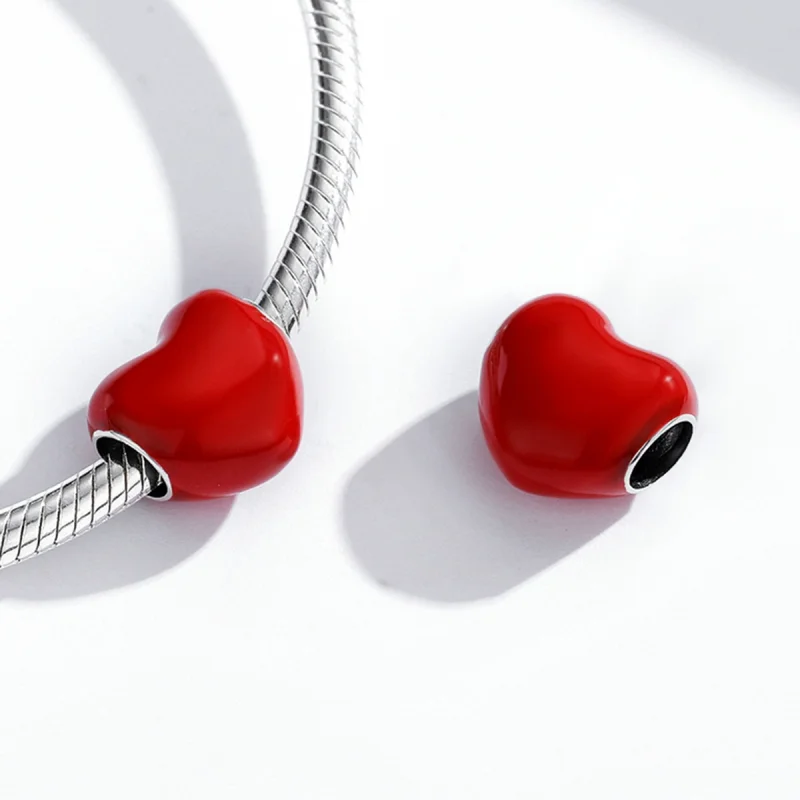 (imagem para) Pandora Style Simple Love Charm - SCC1986-RD - Visualizar 4