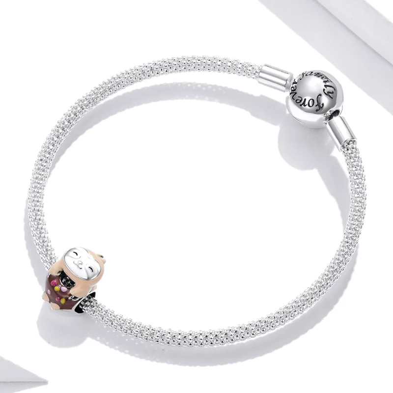 (imagem para) Pandora Style Sloth Donut Charm - SCC1881 - Visualizar 3