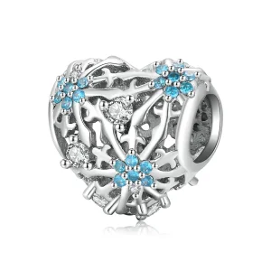 (imagem para) Pandora Style Snowflake Heart Charm - BSC530