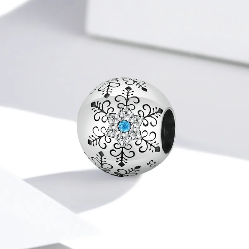 (imagem para) Pandora Style Snowflakes Charm - BSC513 - Visualizar 2