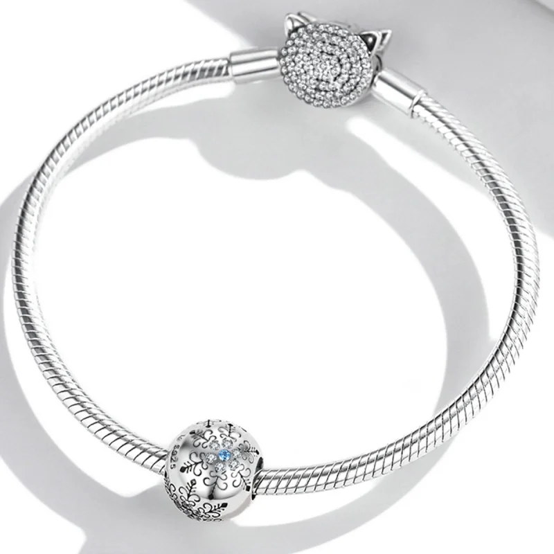 (imagem para) Pandora Style Snowflakes Charm - BSC513 - Visualizar 3