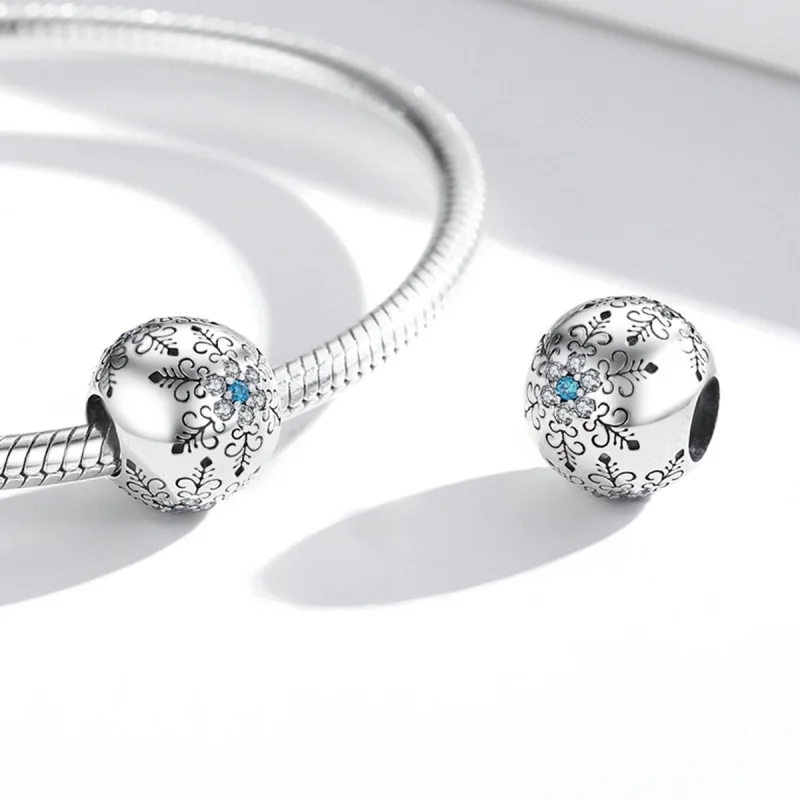 (imagem para) Pandora Style Snowflakes Charm - BSC513 - Visualizar 4