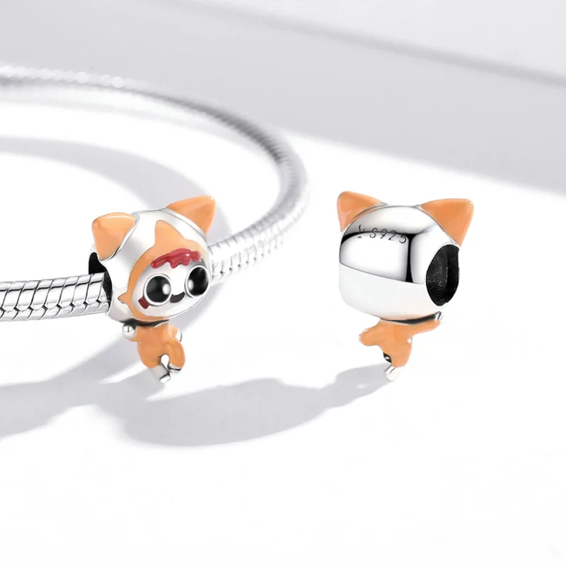 (imagem para) Pandora Style Space Cat Doll Charm - SCC1941 - Visualizar 3