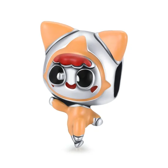 (imagem para) Pandora Style Space Cat Doll Charm - SCC1941