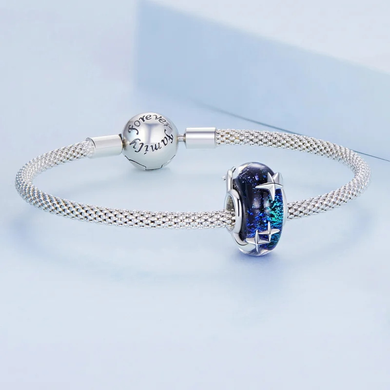 (imagem para) Pandora Style Starry Sky Glass Charm - BSC682 - Visualizar 5
