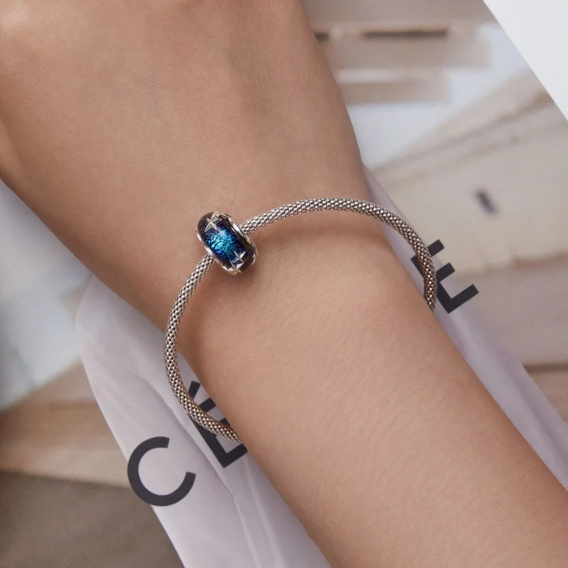 (imagem para) Pandora Style Starry Sky Glass Charm - BSC682 - Visualizar 6