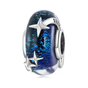 Pandora Style Starry Sky Glass Charm - BSC682 (imagem para) Pandora Style Starry Sky Glass Charm - BSC682